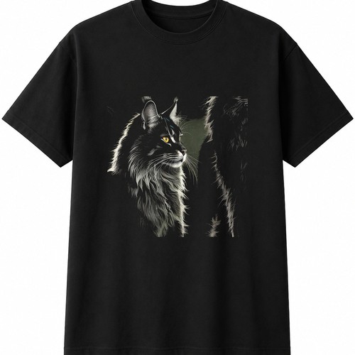 Detailed maine coon cat mens - detailed,