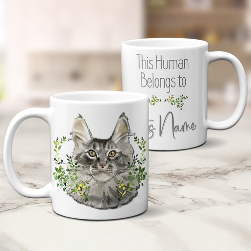 Personalised maine coon cat - personalised,