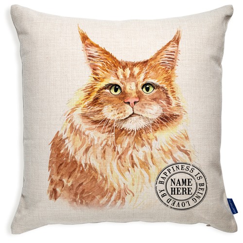 Personalised ginger cushion - personalised,