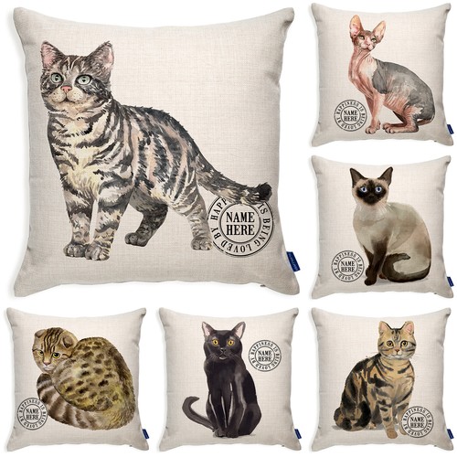 Personalised cat cushion cover - cat,