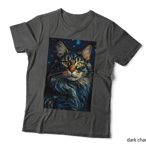 Maine coon cat - maine, painting