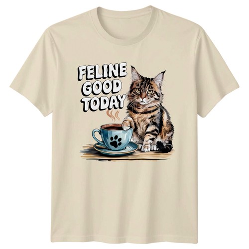 Feline good today cat pun - cat,