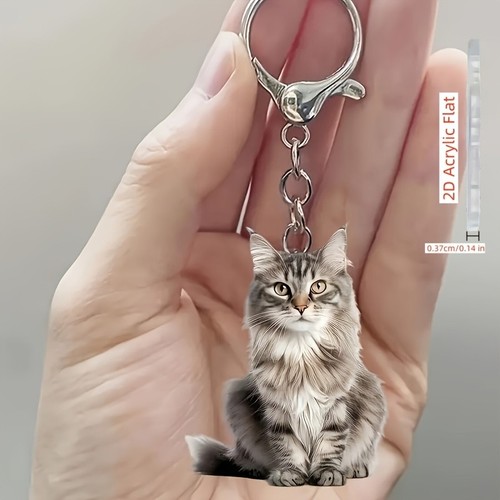 Maine coon cat - coon, keychain